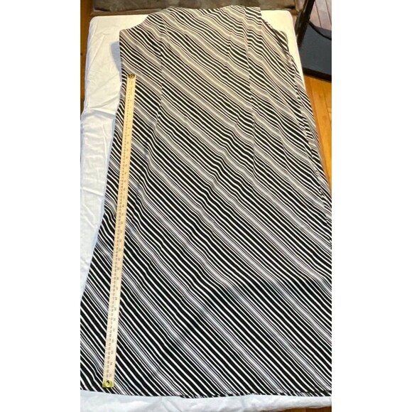 Vintage Studio 1 Sheath Dress Womens Size 22W Black White Striped Sleeveless - Picture 1 of 6